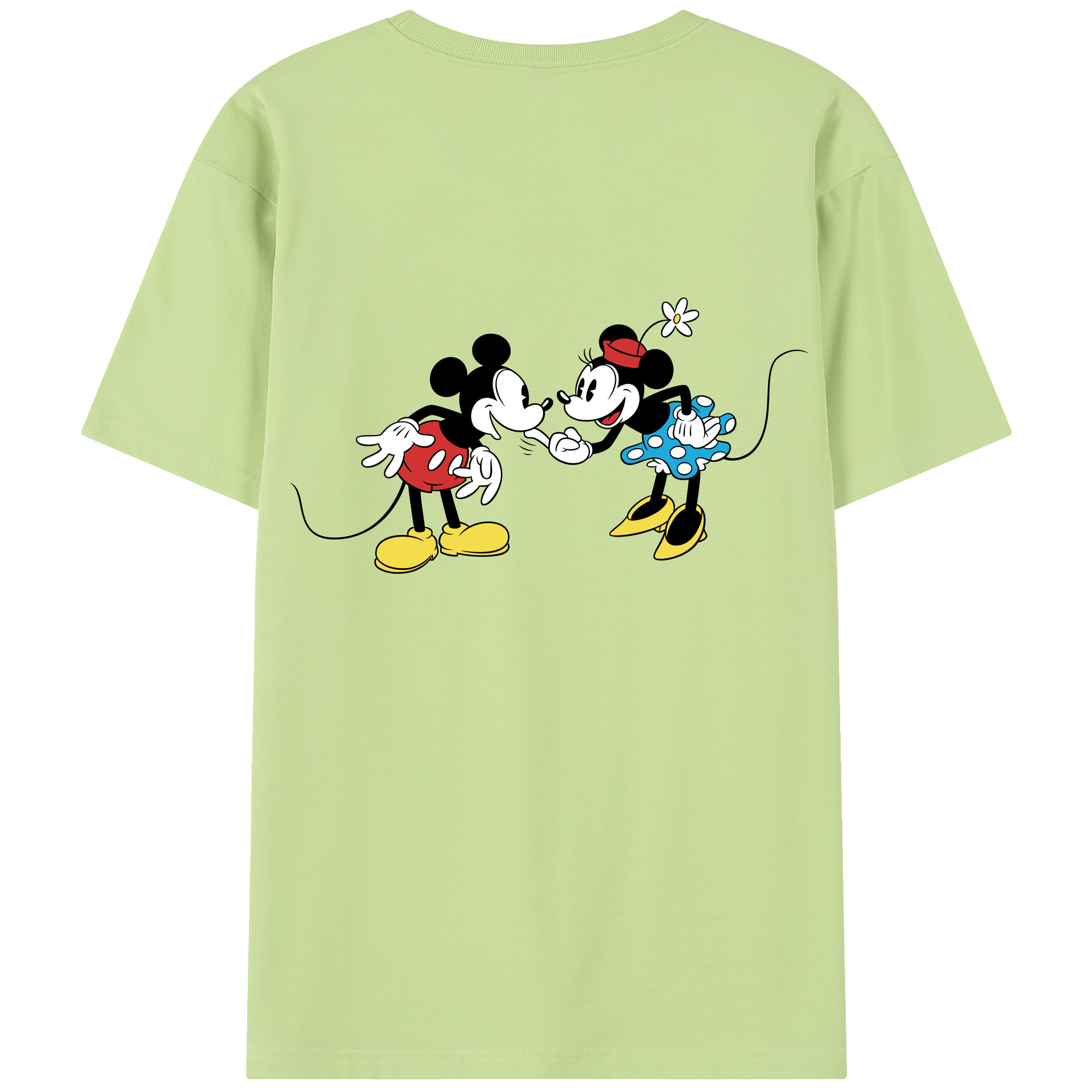 （画像用） ミッキーマウス Mickey Mouse 綿100％半袖Tシャツ（背面プリント）